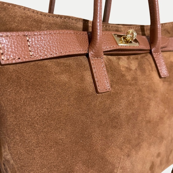 Italian Leather Fringe Tote — Camel | Shoulder Bag - Picture 3 of 7